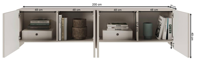 NADUVI Collection TV-meubel Archie 4-deurs