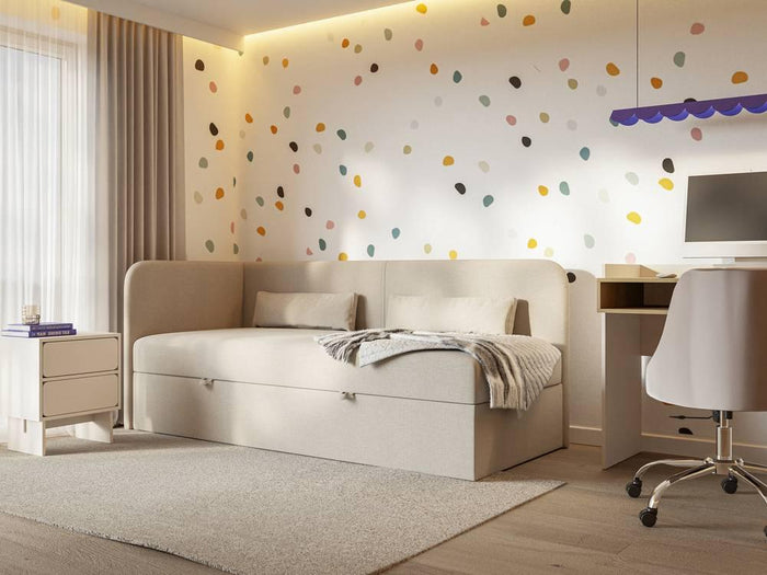 NADUVI Collection Jeugdbed Cambrils chenille links 90 x 200 cm met