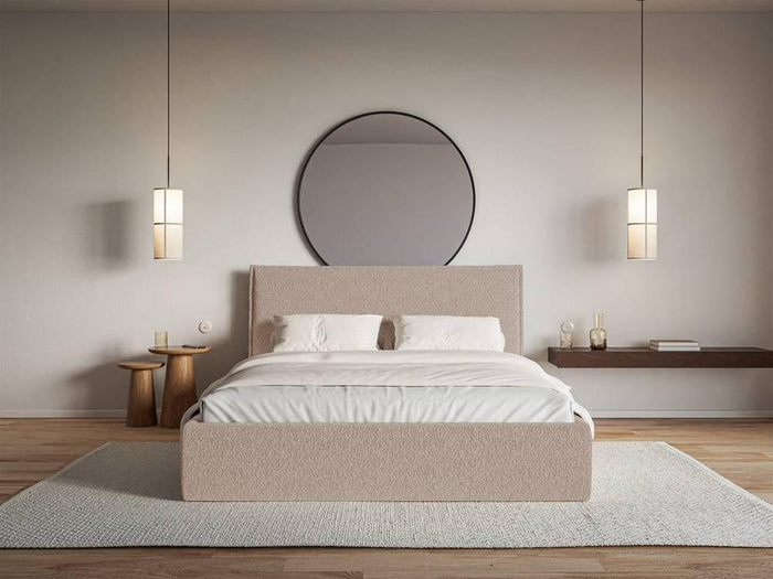 NADUVI Collection Bedframe Esmay chenille 140 x 200 cm