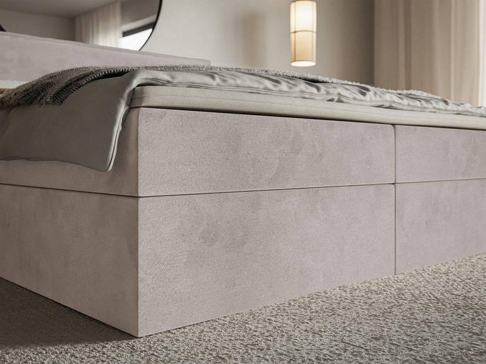 NADUVI Collection Boxspring Esmay velvet met opbergruimte en topper