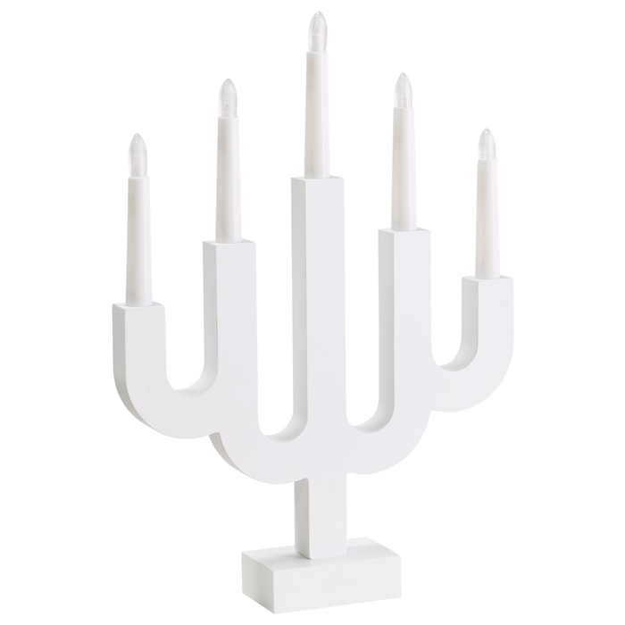 Beliani - BJORKAN - LED kandelaar - Wit - MDF