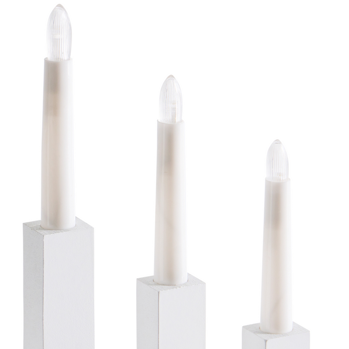 Beliani - BJORKAN - LED kandelaar - Wit - MDF