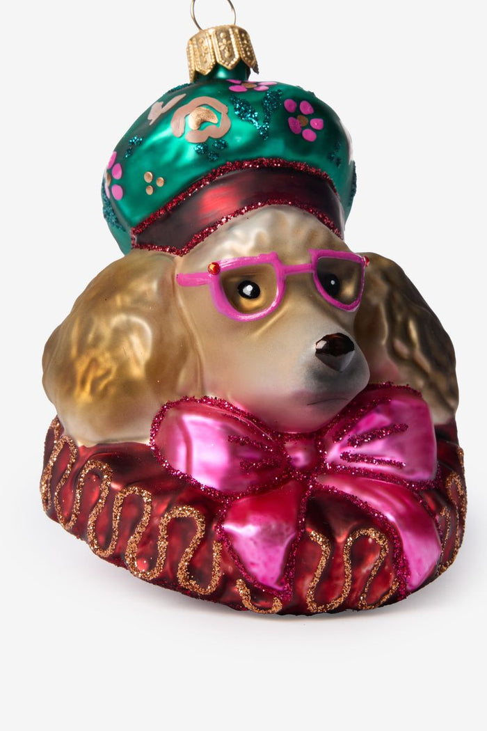 Sissy-Boy Kerstornament poedel met strik