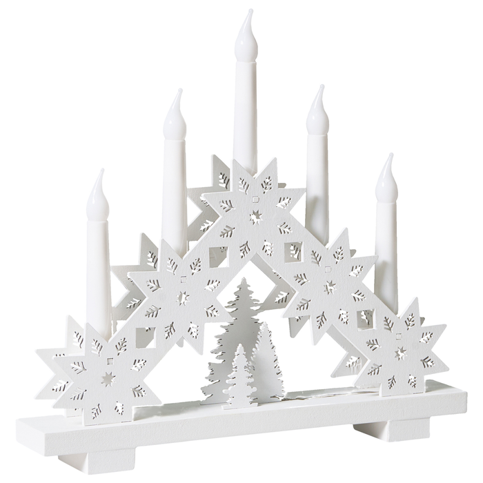 Beliani - BILLAN - LED kandelaar - Wit - MDF