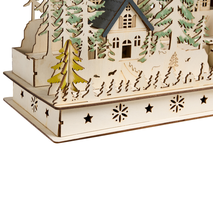 Beliani - VANSJO - LED kerstdecoratie - Lichtbruin - Multiplex