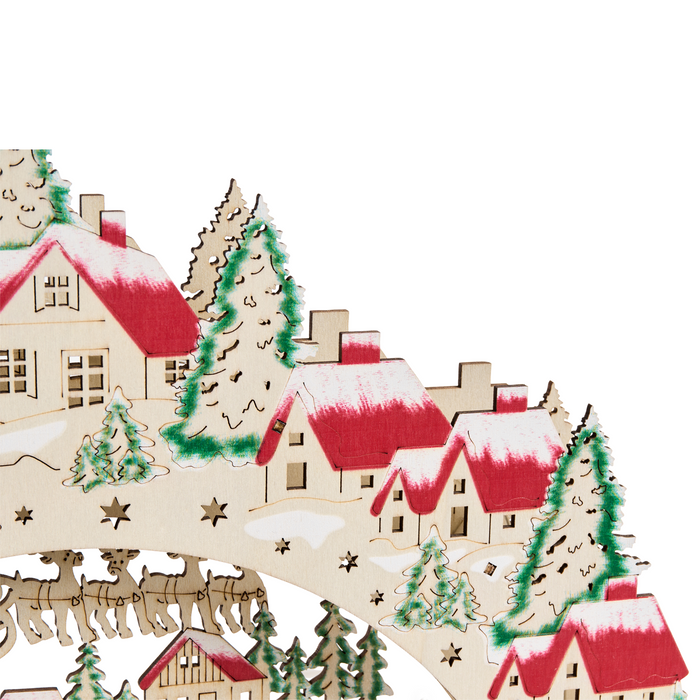 Beliani - BOLKESJO - LED kerstdecoratie - Lichtbruin - Multiplex