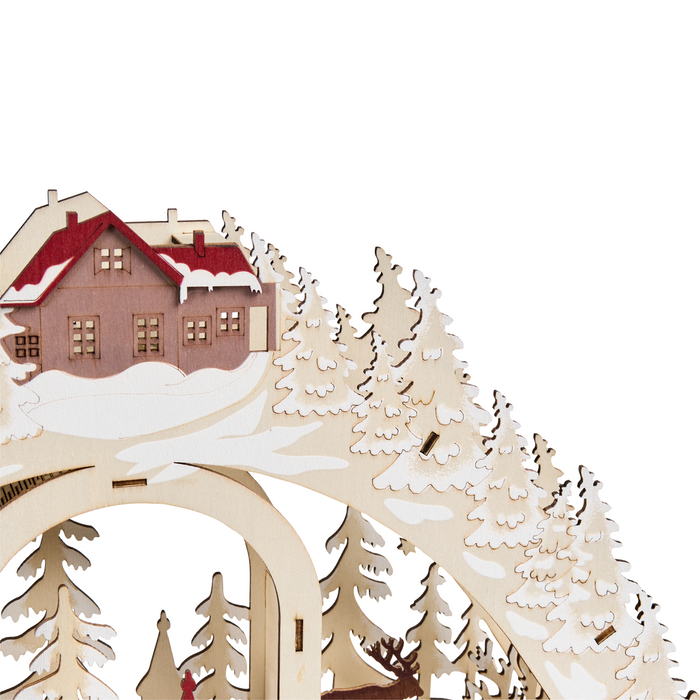 Beliani - NORSJO - LED kerstdecoratie - Lichtbruin - Multiplex