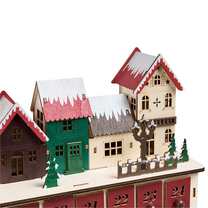 Beliani - ASPERN - LED kerstdecoratie - Rood - Multiplex