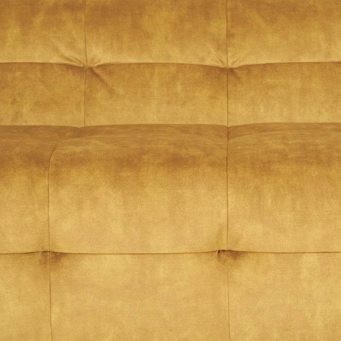 by fonQ Wies 4,5-zits Hoekbank Rechts - Fluweel - Goudgeel