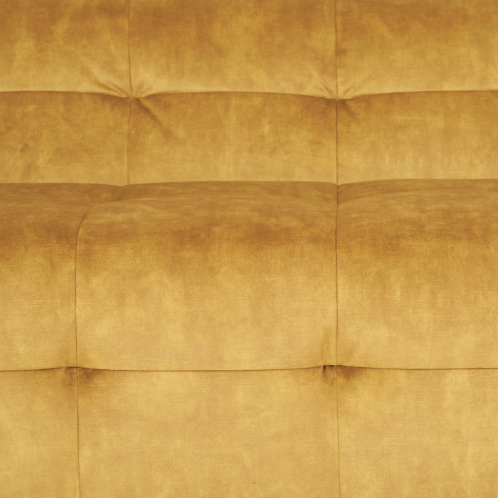 by fonQ Wies 3,5-zits Hoekbank Rechts - Fluweel - Goudgeel