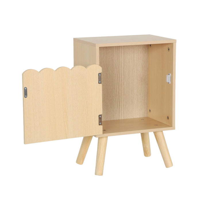 sweeek - Kinder-nachtkastje houtdecor 1 deur