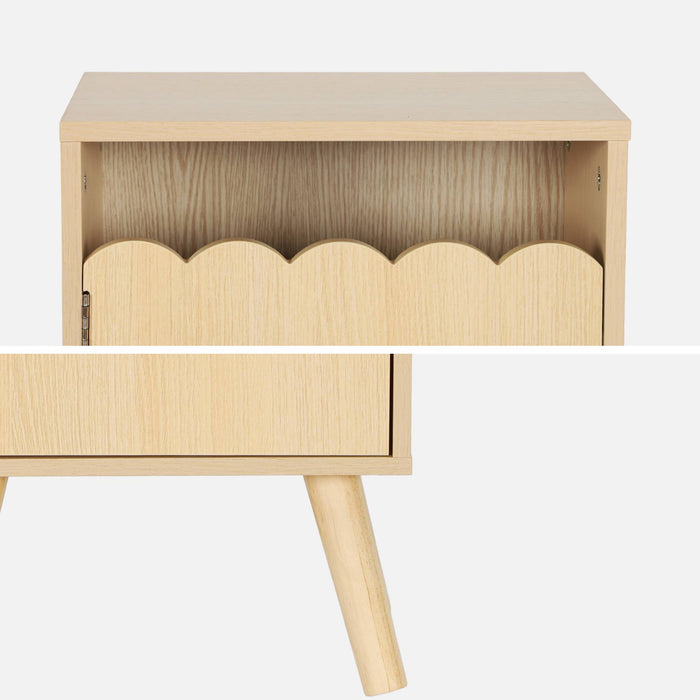 sweeek - Kinder-nachtkastje houtdecor 1 deur