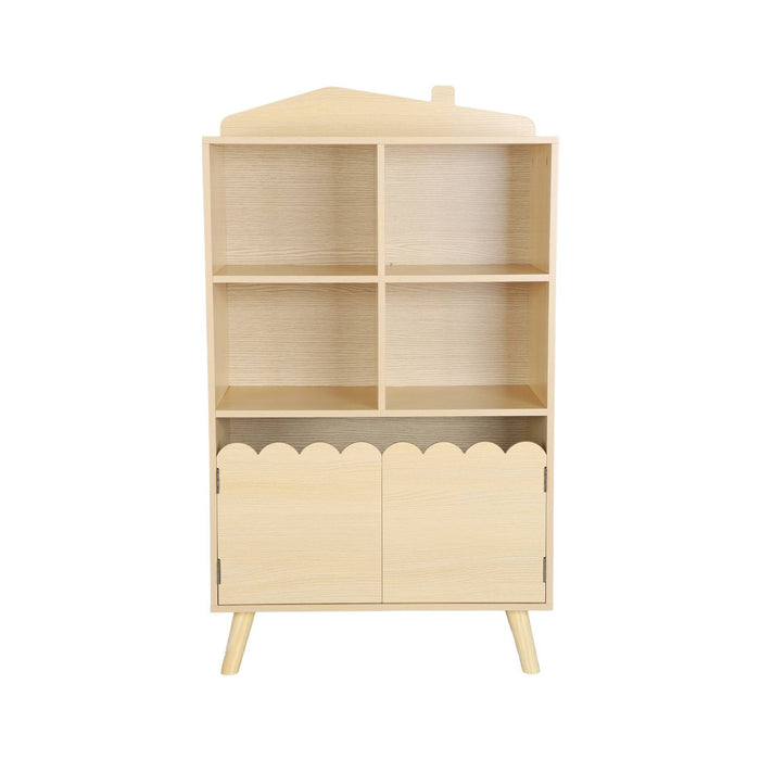 sweeek - Kinderboekenkast met 2 deuren en 4 planken