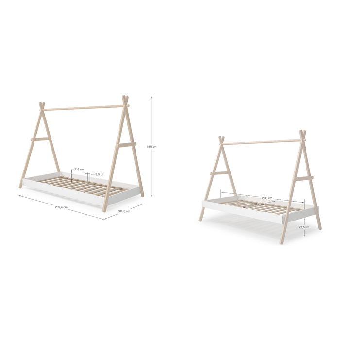 Calicosy - ELIOTT-bed - B209,4 cm - Wit