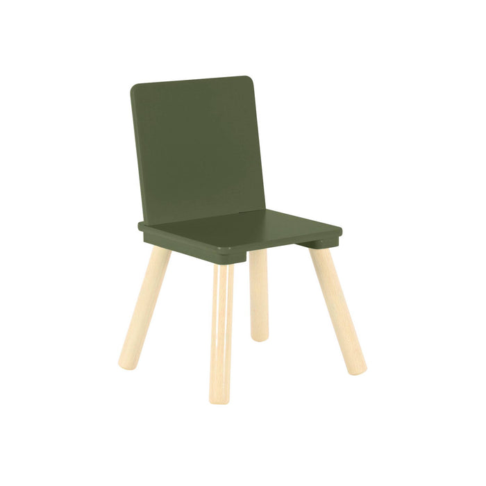 sweeek - Vierkante kindertafel grenenhout 2 stoelen