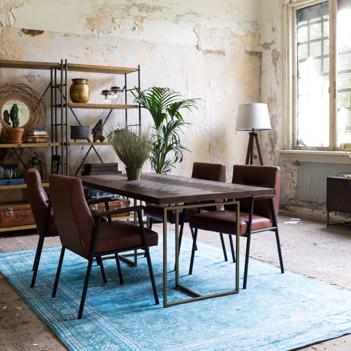 Dutchbone Rugged Vloerkleed 200 x 300 cm - Blauw