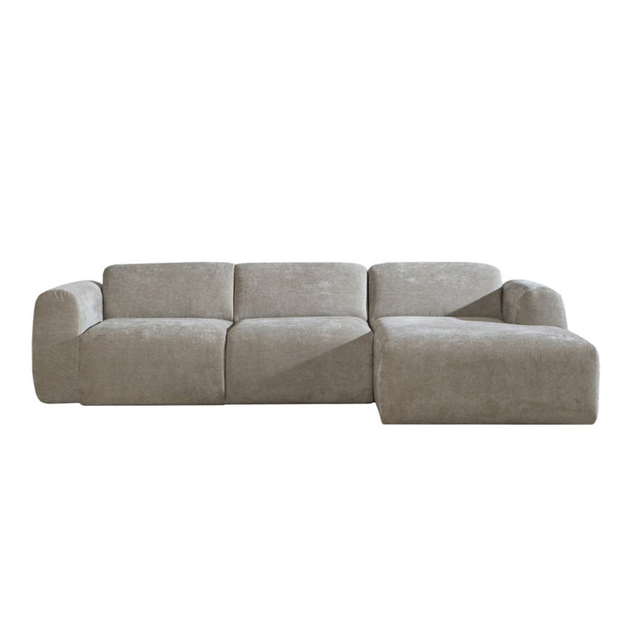 Bronx71 Hoekbank Maine gemêleerde stof taupe rechts