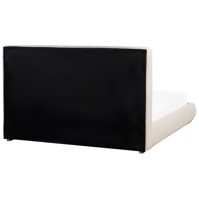 Beliani-CAMPAGNE-Bed met opbergruimte-Beige-160 x 200 cm-Polyester