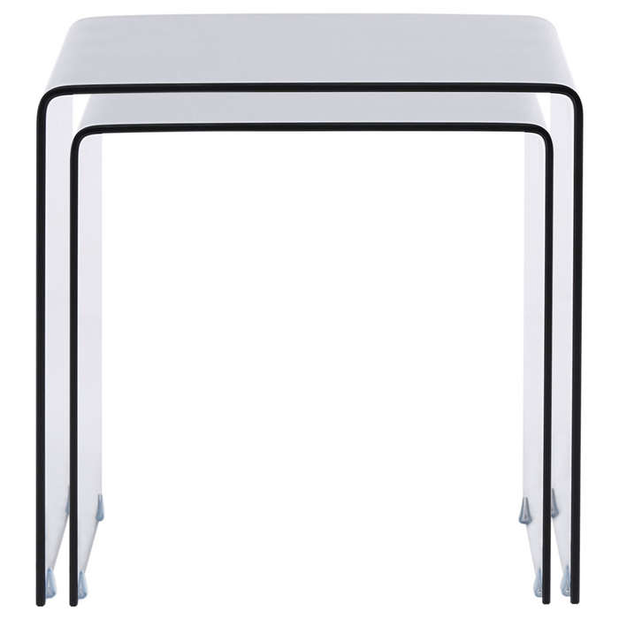 Beliani - KENDALL - Salontafel set - Zwart - Veiligheidsglas