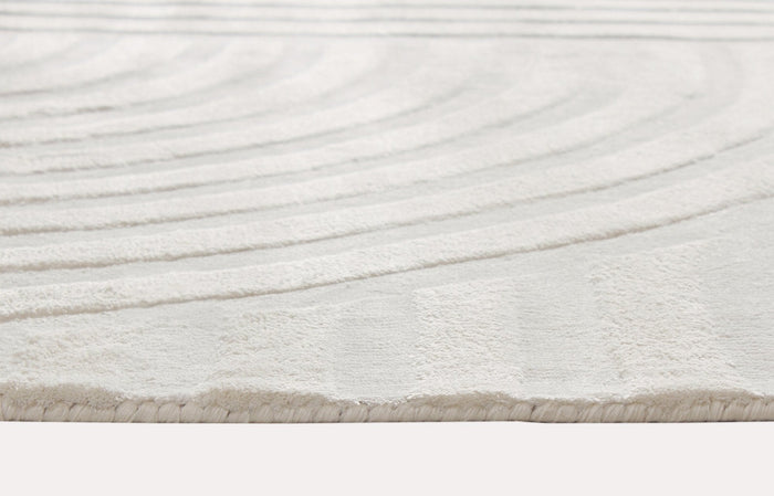 Off-white viscose rechthoekig tapijt 160x230cm