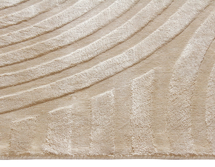 Rechthoekig beige viscose vloerkleed 160x230cm