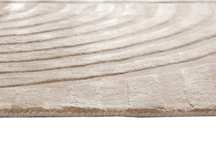 Rechthoekig beige viscose vloerkleed 160x230cm