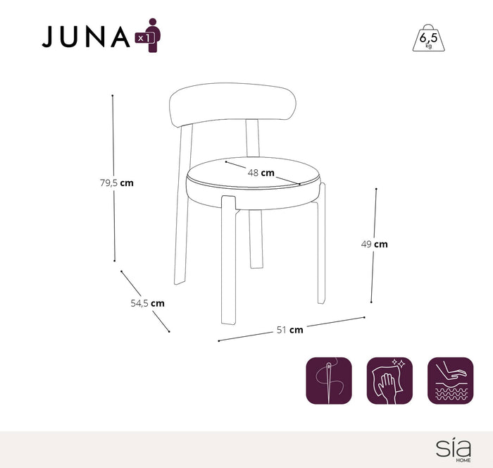 Set van 2 taupe chenille fluwelen stoelen met walnoten poten