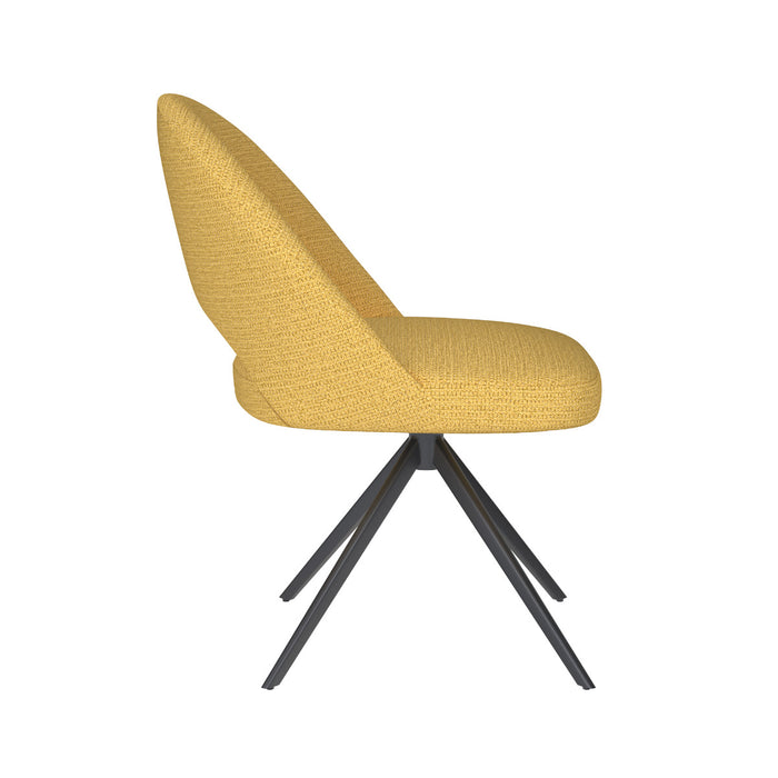 Puur Misty draaistoel metaal - okergeel