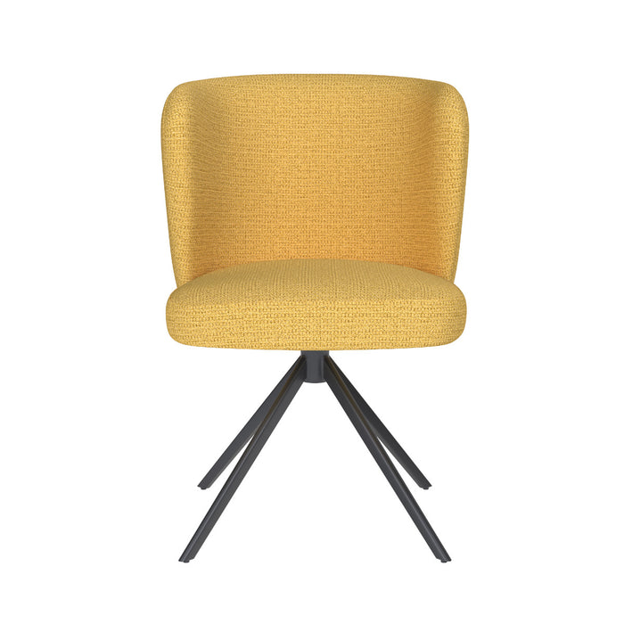 Puur Jude draaistoel metaal - okergeel