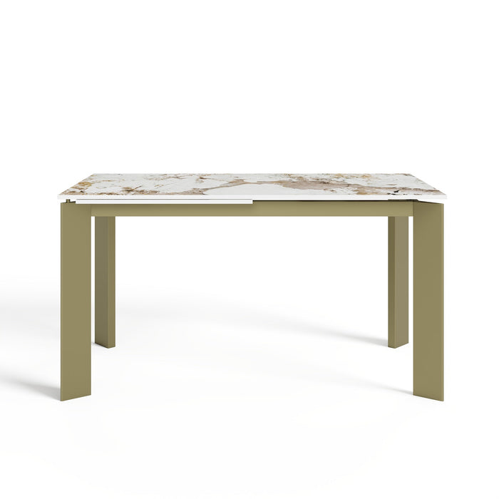 Uitschuifbare eettafel 6-8 personen pandora en gouden poten 140cm