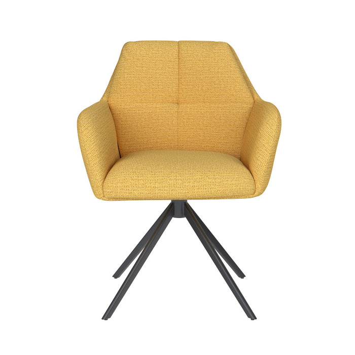 Puur Dannie draaistoel metaal - okergeel