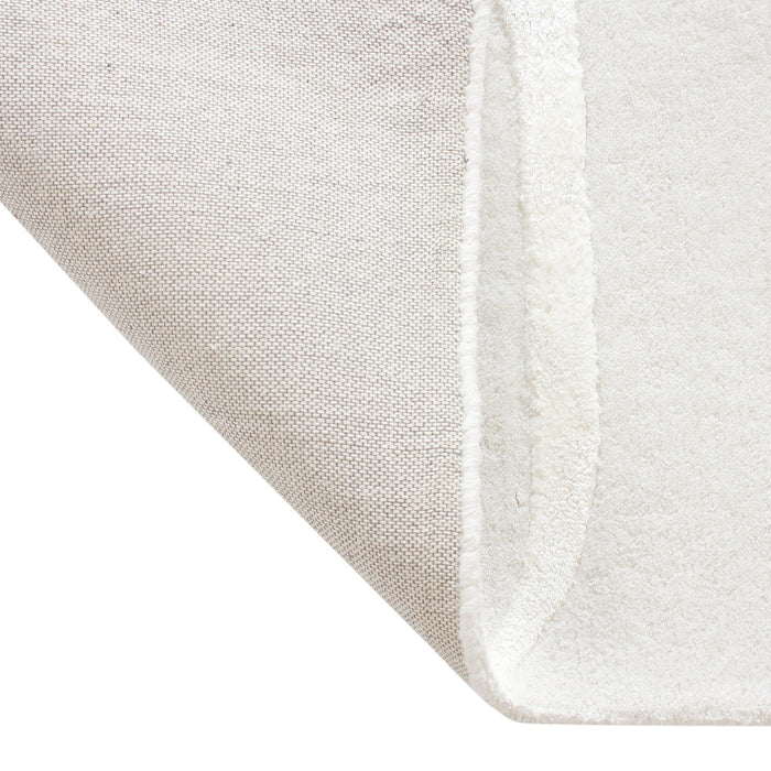 Rechthoekig vloerkleed van gebroken wit wol en viscose, 160x230 cm