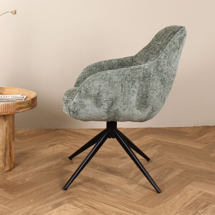 DS4U Joy draaibare eetkamerstoel - groen