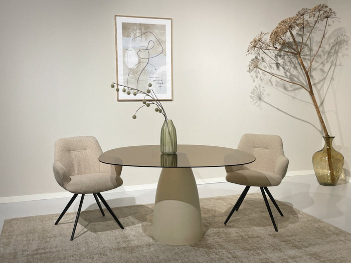 Brix - Eetkamertafel - Brix Mylon 140 cm - Beige