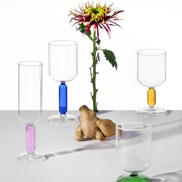 Ichendorf Milano Bloom Wijnglas H 20 cm - Lichtblauw