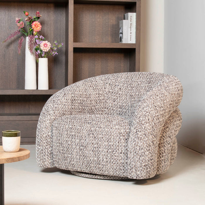 DÉJA Living - Draaifauteuil - Taupe Stof - 94x83x70cm - Bodø
