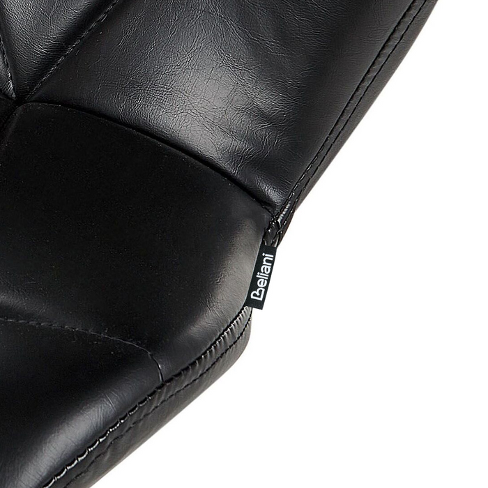 Beliani - VALETTA II - Barkruk set van 2 - Zwart - Kunstleer