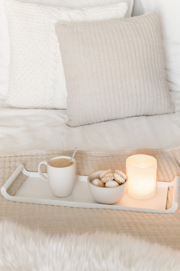 J-Line plateau Rechthoek - metaal|polyresin - 2 stuks