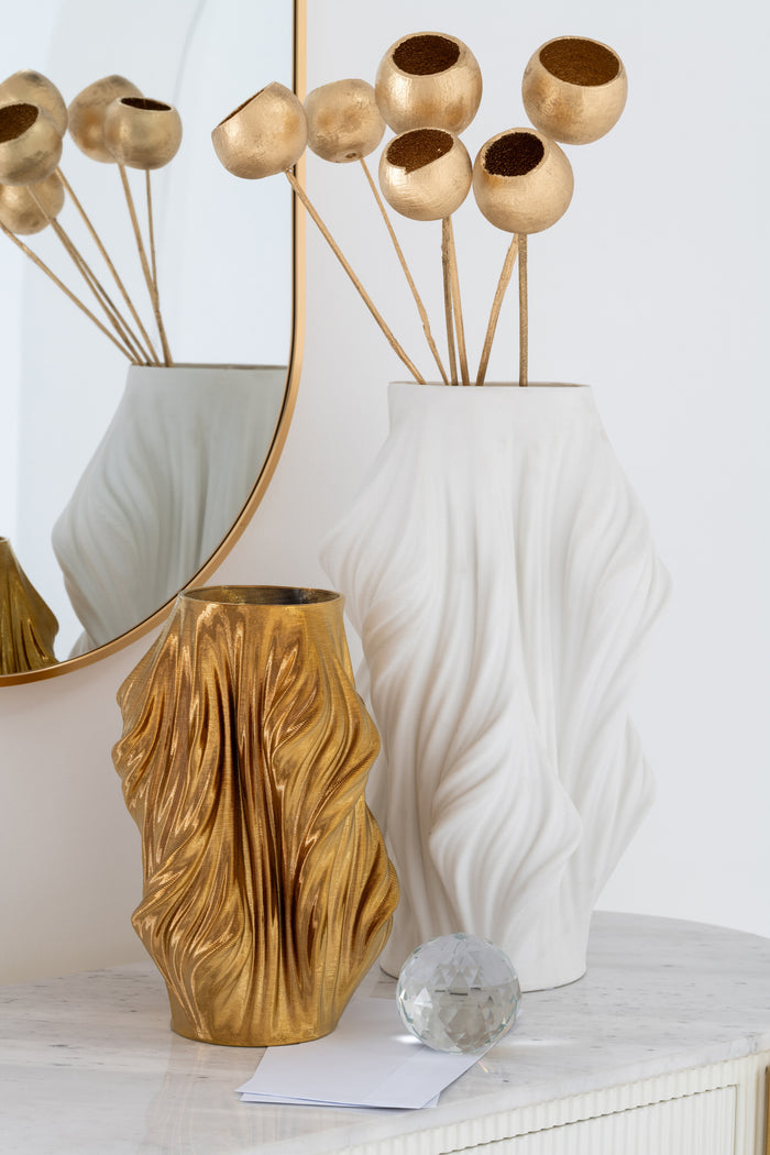 J-Line vaas 3D Print Onregelmatig - porselein - goud - small