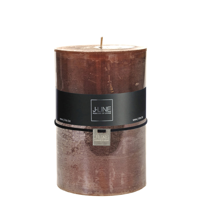 J-Line cilinderkaars - bruin - XL - 95U - 6 stuks