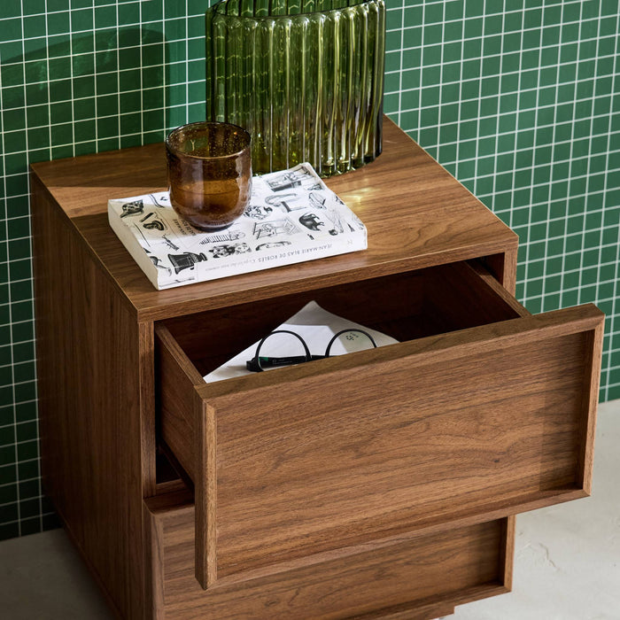 sweeek - Nachtkastje houtlook 2 lades