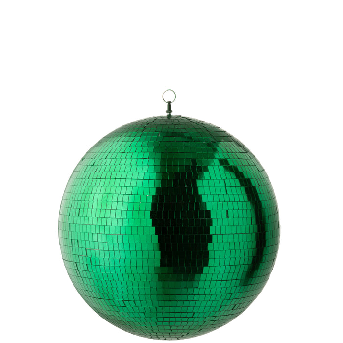 J-Line decoratie Discobal Spiegel - smaragdgroen - large