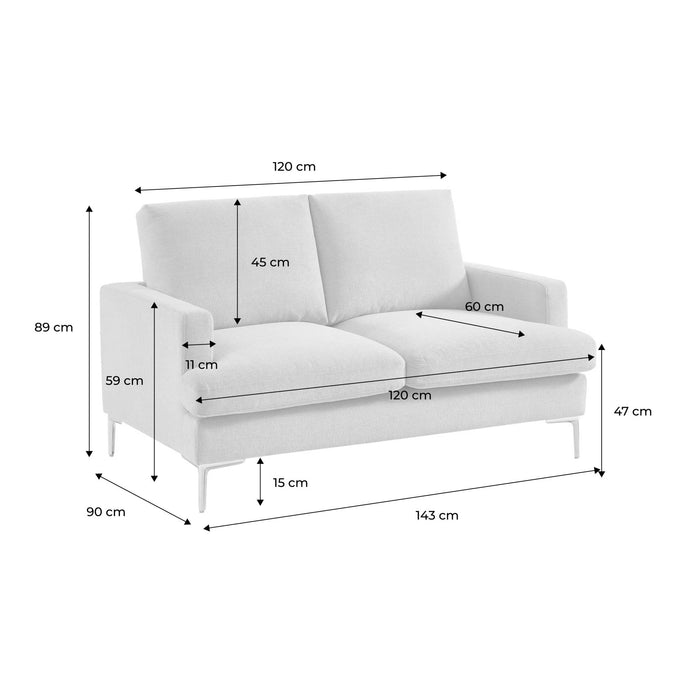 sweeek - Tweepersoonsbank stof