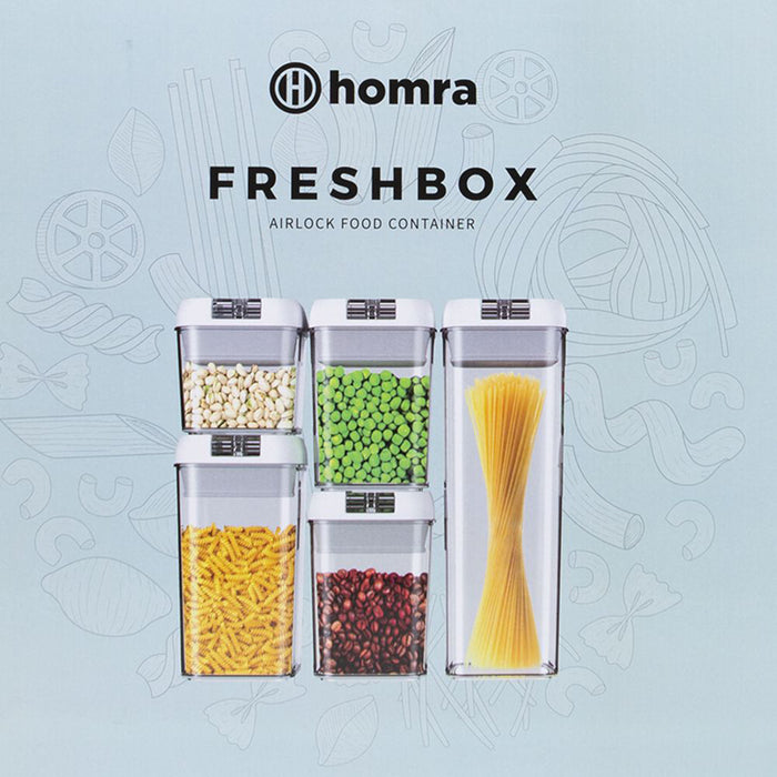 Homra Freshbox Wit - set van 5 voorraadpotten
