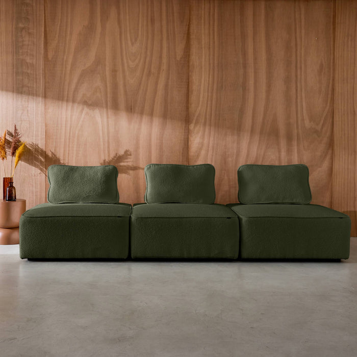 sweeek - Fauteuils boucléstof 1 zitplaats (set van 3)