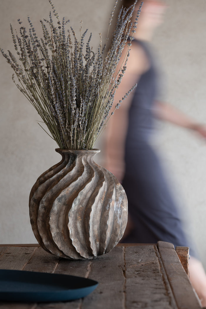 J-Line vaas Ballon Antiek - polyresin - large - Ø 34.5 cm