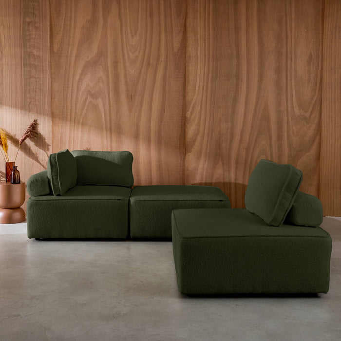 sweeek - Fauteuils boucléstof 1 zitplaats (set van 3)