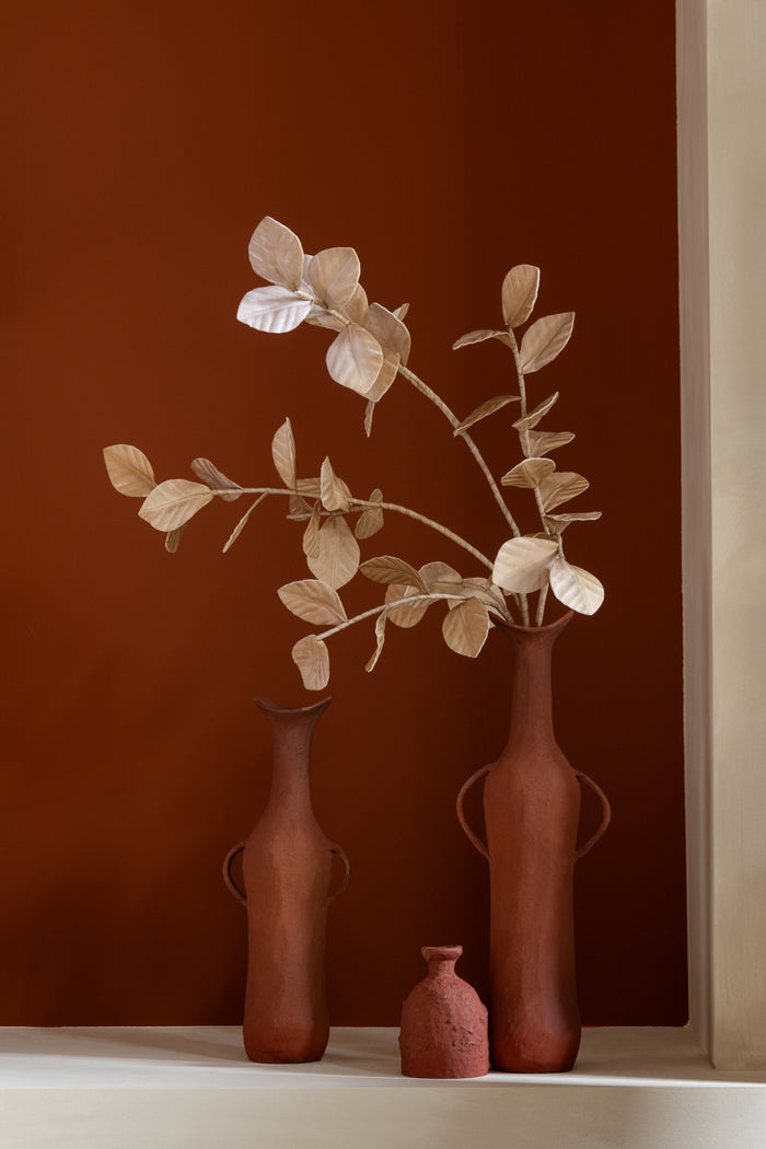 J-Line vaas - aluminium - terracotta - large