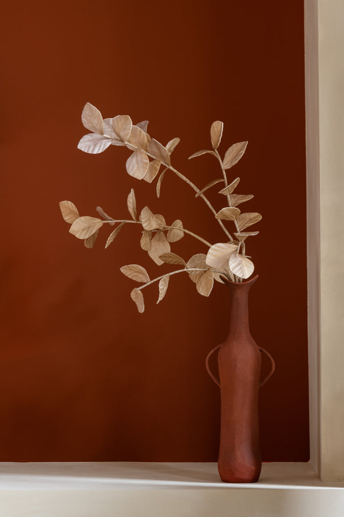 J-Line vaas - aluminium - terracotta - large