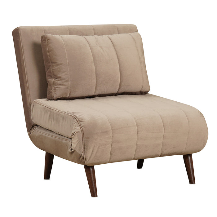Bronx71 Velvet slaapfauteuil Hanna taupe